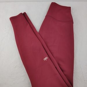 ALO Yoga High Waist Ripped Warrior Legging Small Red Velvet